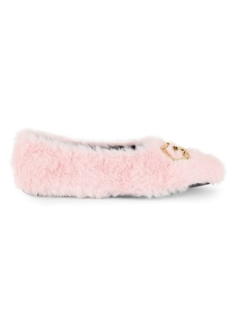 Giuseppe Zanotti Faux Fur Ballet Flats