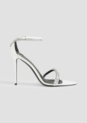 Giuseppe Zanotti - Abileene crystal-embellished patent-leather sandals - White - EU 41