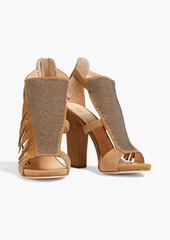 Giuseppe Zanotti - Alabama fringed studded suede sandals - Neutral - EU 35