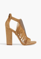 Giuseppe Zanotti - Alabama fringed studded suede sandals - Neutral - EU 35