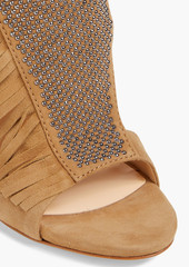 Giuseppe Zanotti - Alabama fringed studded suede sandals - Neutral - EU 35