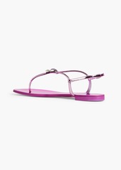 Giuseppe Zanotti - Alphonsine crystal-embellished faux mirrored-leather sandals - Pink - EU 37