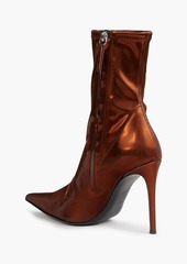Giuseppe Zanotti - Ametista metallic faux stretch-leather ankle boots - Metallic - EU 35