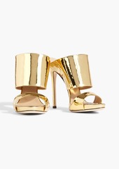 Giuseppe Zanotti - Andrea faux mirrored-leather mules - Metallic - EU 36