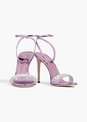 Giuseppe Zanotti - Erwan crystal-embellished PVC and mirrored-leather sandals - Metallic - EU 37.5