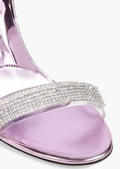 Giuseppe Zanotti - Erwan crystal-embellished PVC and mirrored-leather sandals - Metallic - EU 37.5