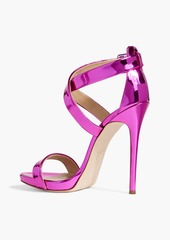 Giuseppe Zanotti - Bellis faux mirrored-leather sandals - Pink - EU 40