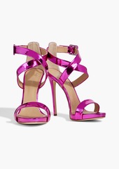 Giuseppe Zanotti - Bellis faux mirrored-leather sandals - Pink - EU 40