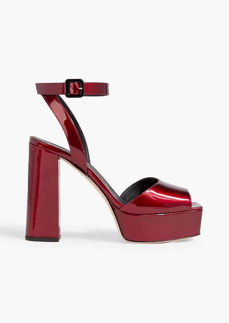 Giuseppe Zanotti - New Betty patent-leather platform sandals - Burgundy - EU 37