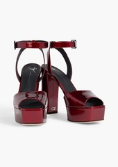 Giuseppe Zanotti - New Betty patent-leather platform sandals - Burgundy - EU 37