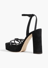 Giuseppe Zanotti - Arhama crystal-embellished suede platform sandals - Black - EU 41.5