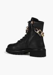 Giuseppe Zanotti - Detroit chain-trimmed leather combat boots - Black - EU 35