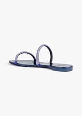Giuseppe Zanotti - Croisette crystal-embellished suede sandals - Blue - EU 36.5