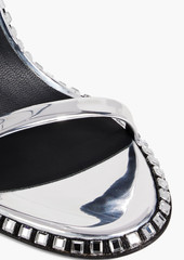 Giuseppe Zanotti - Harmony Flare embellished faux mirrored-leather sandals - Metallic - EU 35