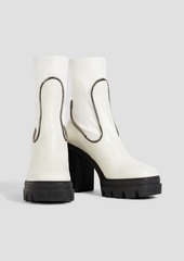Giuseppe Zanotti - Cubalibre zip-detailed leather platform ankle boots - Black - EU 35