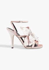 Giuseppe Zanotti - Florant embellished velvet and patent-leather sandals - Pink - EU 35