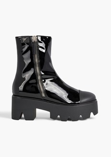 Giuseppe Zanotti - Juliett patent-leather platform ankle boots - Black - EU 35