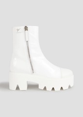 Giuseppe Zanotti - Juliett patent-leather platform ankle boots - Black - EU 35