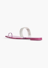 Giuseppe Zanotti - Erwan Flat crystal-embellished PVC and mirrored-leather sandals - Pink - EU 36