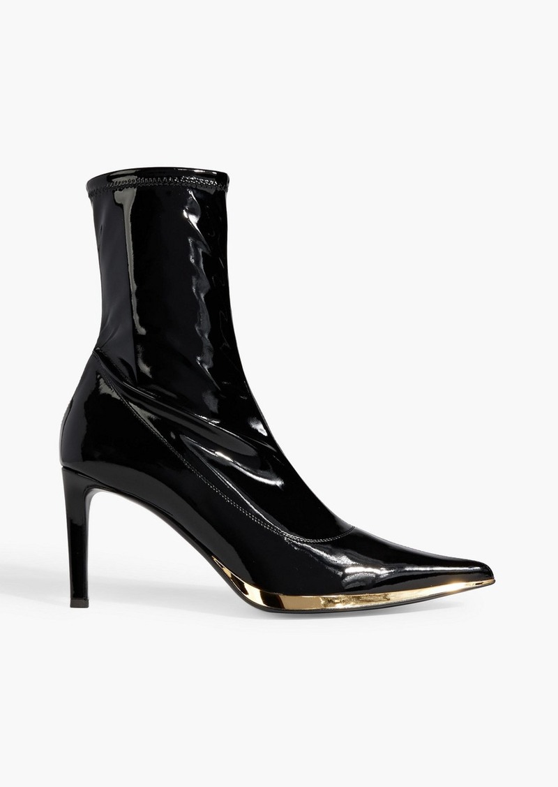 Giuseppe Zanotti - Virgyn faux patent-leather ankle boots - Black - EU 36