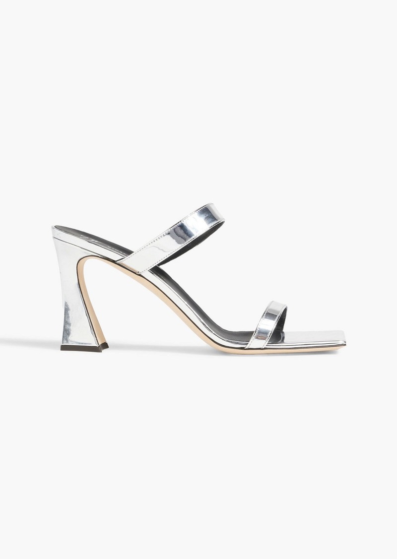 Giuseppe Zanotti - Flaminia 85 faux mirrored-leather mules - Metallic - EU 35