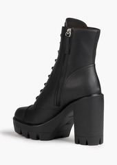 Giuseppe Zanotti - Gintonic 80 lace-up leather platform ankle boots - Black - EU 41