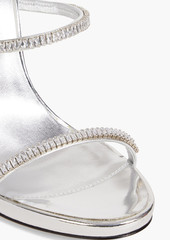 Giuseppe Zanotti - Harmony Crystal embellished mirrored-leather sandals - Metallic - EU 36