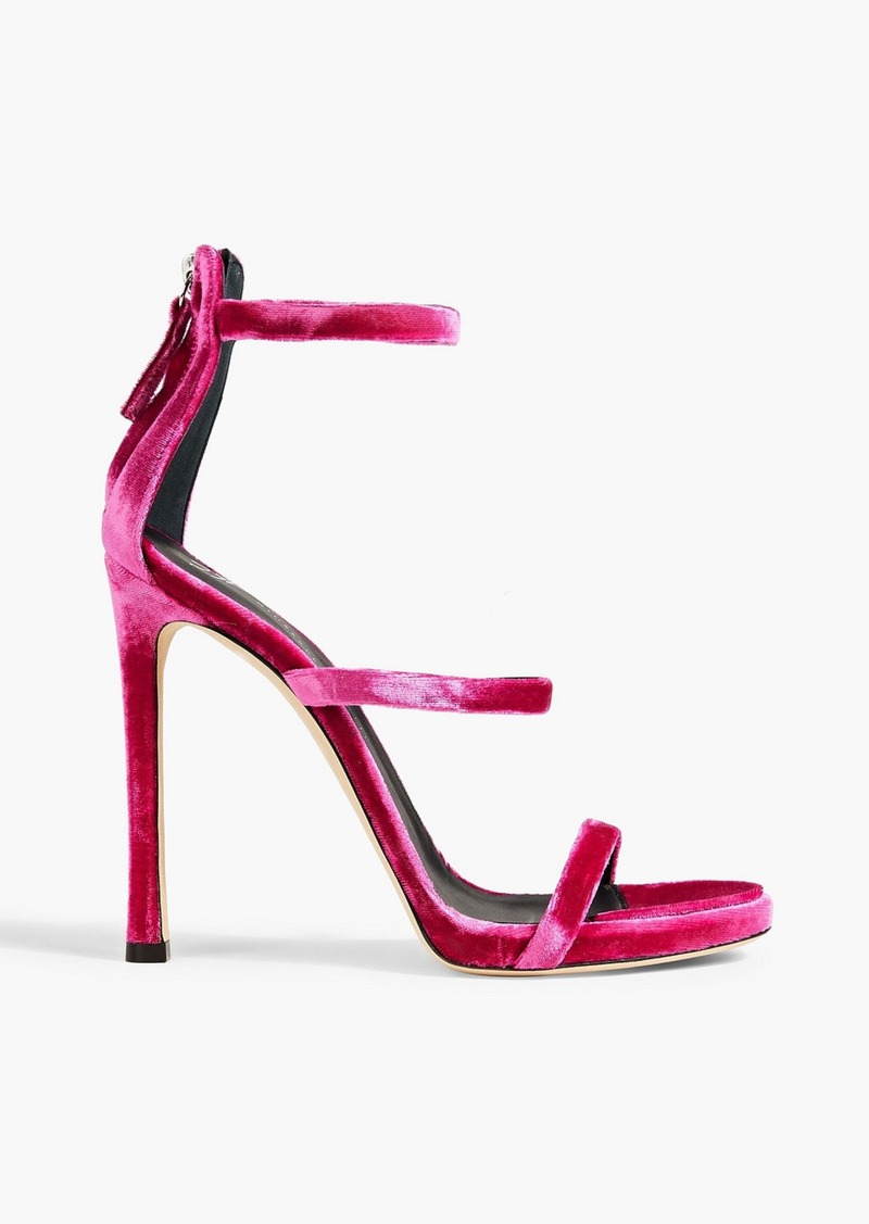 Giuseppe Zanotti - Harmony velvet sandals - Purple - EU 35