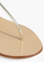 Giuseppe Zanotti - Hollie crystal-embellished metallic leather sandals - Metallic - EU 36