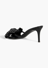 Giuseppe Zanotti - Intriigo Alexandrine embellished faux patent-leather mules - Black - EU 36