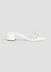 Giuseppe Zanotti - Iride Crystal 40 embellished patent-leather mules - White - EU 35