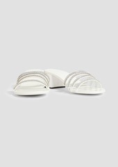 Giuseppe Zanotti - Iride Crystal 40 embellished patent-leather mules - White - EU 35