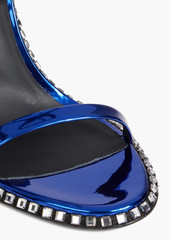 Giuseppe Zanotti - Harmony Flare embellished faux mirrored-leather sandals - Blue - EU 36.5