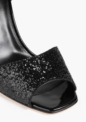 Giuseppe Zanotti - Lavinia 80 glittered leather sandals - Black - EU 37
