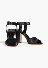 Giuseppe Zanotti - Lavinia 80 glittered leather sandals - Black - EU 37