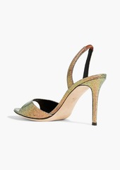 Giuseppe Zanotti - Lilibeth glittered leather slingback sandals - Multicolor - EU 35