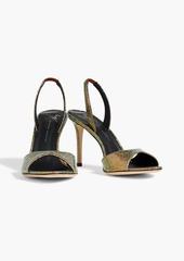 Giuseppe Zanotti - Lilibeth glittered leather slingback sandals - Multicolor - EU 35