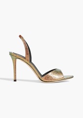 Giuseppe Zanotti - Lilibeth glittered leather slingback sandals - Multicolor - EU 35