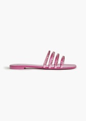 Giuseppe Zanotti - Iride Crystal embellished mirrored-leather sandals - Pink - EU 36