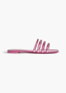 Giuseppe Zanotti - Iride Crystal embellished mirrored-leather sandals - Pink - EU 35