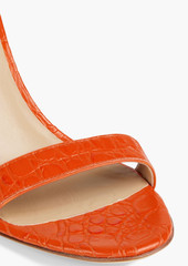 Giuseppe Zanotti - Neyla croc-effect leather sandals - Orange - EU 35