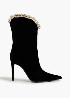 Giuseppe Zanotti - Raquel 105 embellished velvet boots - Black - EU 37