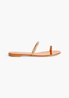 Giuseppe Zanotti - Colorful embellished mirrored-leather sandals - Metallic - EU 35