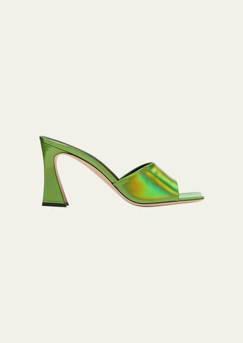 Giuseppe Zanotti Iridescent Block-Heel Mule Sandals