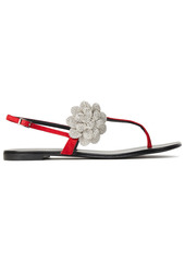 Giuseppe Zanotti Woman Phoebe Crystal-embellished Suede Sandals Red