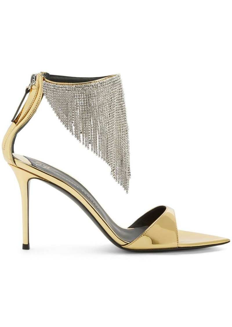 Giuseppe Zanotti Intriigo 90mm crystal-fringe sandals