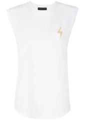 Giuseppe Zanotti logo-embroidered sleeveless cotton tank top