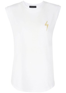 Giuseppe Zanotti logo-embroidered sleeveless cotton tank top