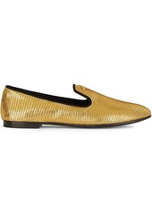 Giuseppe Zanotti metallic snakeskin-effect loafers