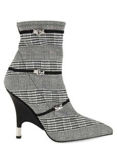 Giuseppe Zanotti Plaid Stiletto Heel Ankle Boots